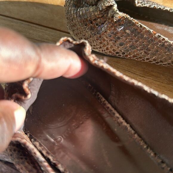 Tory Burch Snakeskin Flat Shoes 8 - Picture 5 of 6